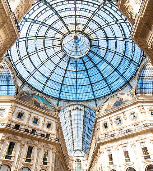 Glass dome of the Galleria Vittorio Emanuele II 